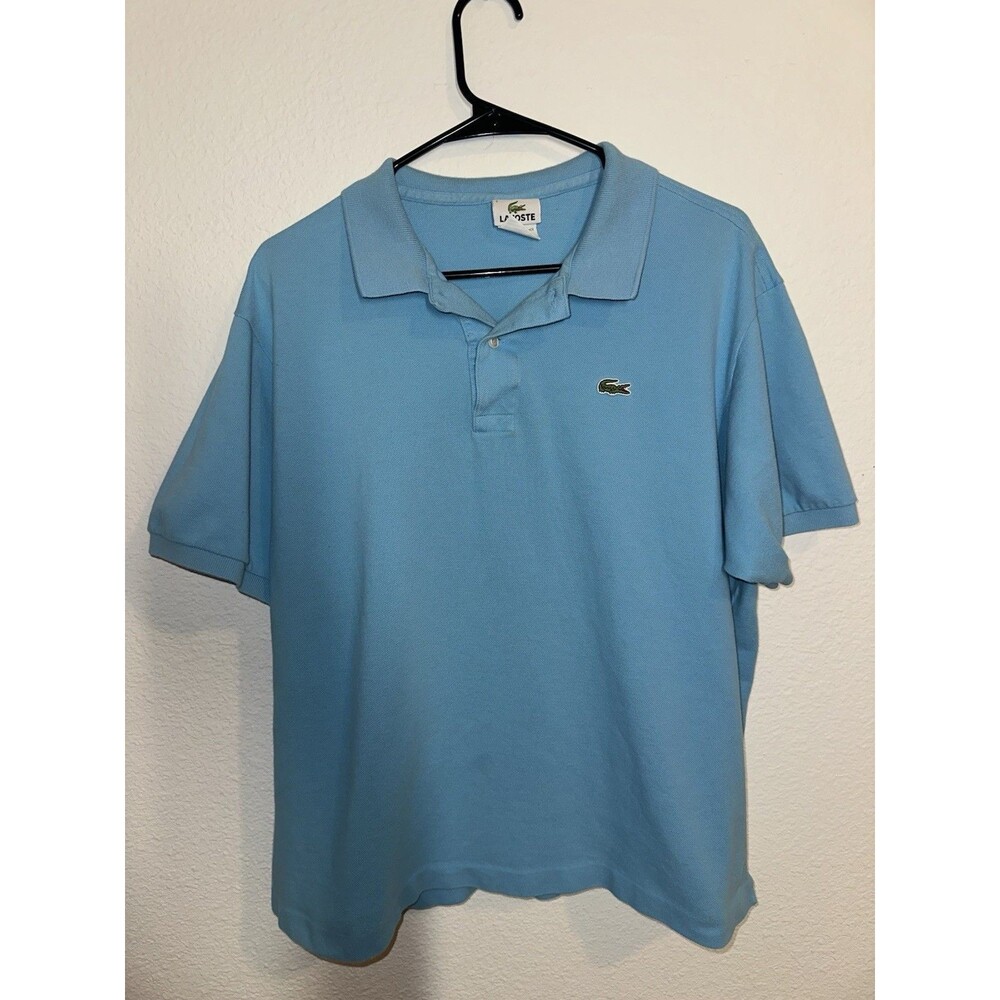 Lacoste Women’s Polo Shirt Size 7 Blue Short Sleeve Alligator Logo